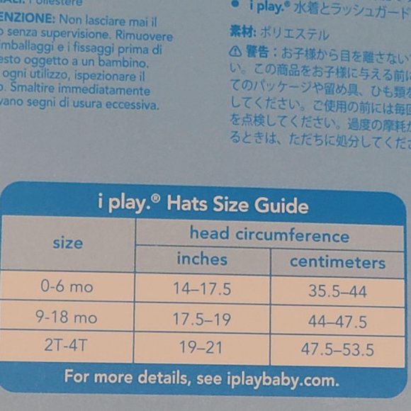 I-Play Sun Protection Hat 0-6 Months Green - Picture 7 of 12